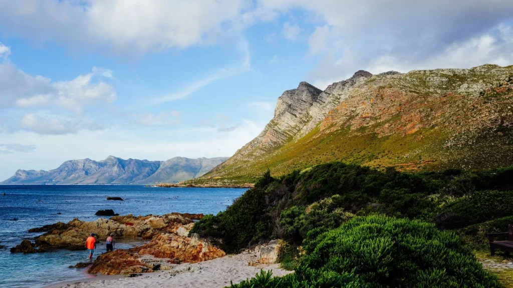 Kogelberg mountains meeting the ocean in South Africa